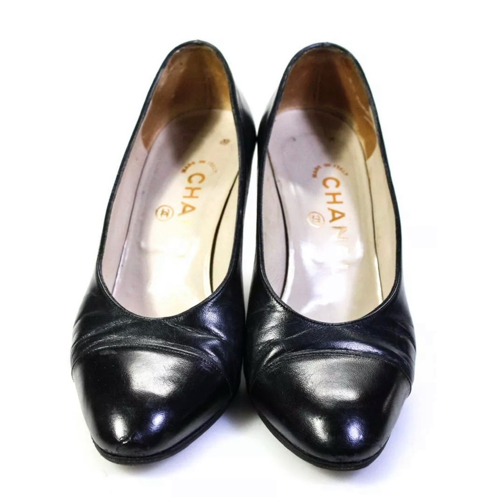 Chanel Cap-Toe Pumps and Black Leather Classic Heels